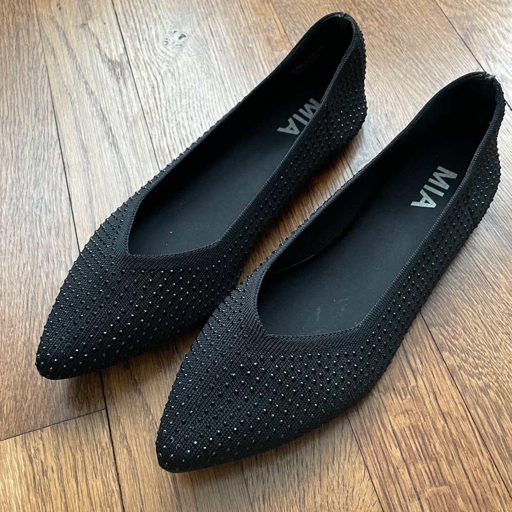 MIA Black Studded Women's Flats 6.5